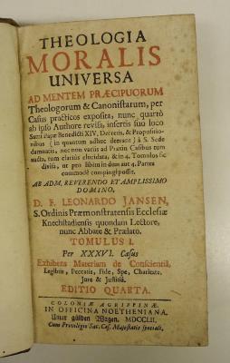 Rara M 445 - 446 : Theologia Moralis Universa Ad Mentem Præcipuorum Theologorum &amp; Canonistarum, per Casus practicos exposita. 1-4 (1752)