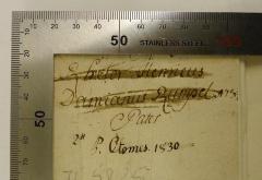 Rhetor [?] Henricus Damianus Rumpel 178… [durchgestrichen]
Pater