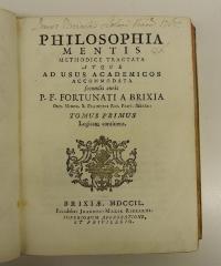 Rara M 464 : Philosophia Mentis. T. 1+2 (1749)