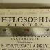 Rara M 464 : Philosophia Mentis. T. 1+2 (1749)