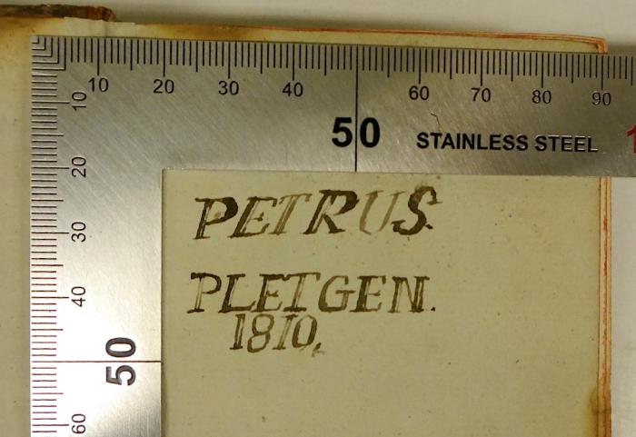 Petrus. Pletgen. 1810.