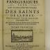 Rara M 453 : Essais De Panegyriques Pour Les Festes Principales Des Saints de L'Année. 1 (1692)