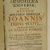 Rara M 476 : Philosophia Aristotelica Universa Juxta mentem doctoris subtilis Joannis Duns Scoti. 1-4 (1739)