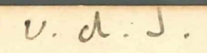 -, Tilgung: Notiz; 'v. d. [S].
'