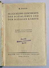Bb 106 6a : Allgemeine Geschichte des Sozialismus und der sozialen Kämpfe (1929)