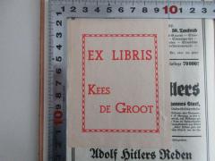 - (de Groot, Kees), Etikett: Name; 'EX LIBRIS
KEES DE GROOT'.  (Prototyp)