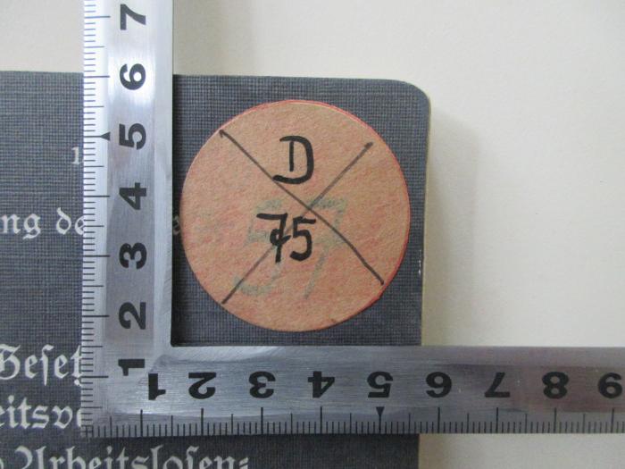 -, Etikett: Signatur; 'D 75'