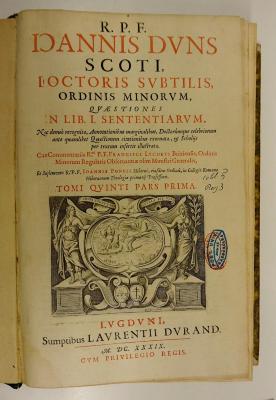 Rara M 479-490 : R.P.F. Joannis Duns Scoti, Doctoris Subtilis, Ordinis Minorum, Opera Omnia. 2-13 (1639)