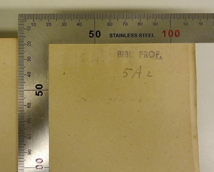 Rara M 479-490 : R.P.F. Joannis Duns Scoti, Doctoris Subtilis, Ordinis Minorum, Opera Omnia. 2-13 (1639);-, Stempel: Berufsangabe/Titel/Branche; 'Bibl. Prof.' (Prototyp);-, Radiert / Rasiert: Signatur; 'S. [...]';-, Von Hand: Signatur; '5 A 2'