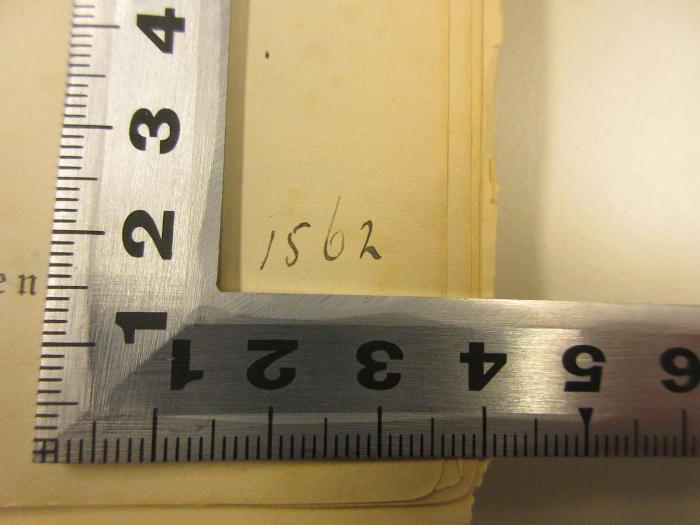 -, Von Hand: Nummer; '1562'