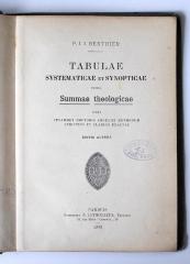 BN 2547 B541 T1(2) : Tabulae Systematicae et Synopticae totius Summae Theologicae (1903)