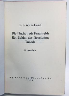 88/80/40679(3) : Die Flucht nach Frankreich. Ein Soldat der Revolution. Tunsch (1926)
