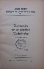 (ausgesondert) : Ausbaupläne für die polnischen Wasserstraßen (1937)