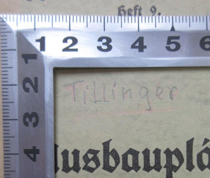 - (Tillinger, Tadeusz), Von Hand: Notiz, Name, Autor; 'Tillinger'. 