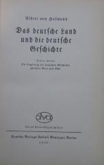 (ausgesondert) : Das deutsche Land und die deutsche Geschichte (1930)
