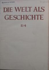 (ausgesondert) : Die Welt als Geschichte II/4: Neue Probleme in der Erforschung der Kulturfortschritte eiszeitlicher Menscheitsstufen (1936)