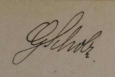 - (Scholz, G. ), Von Hand: Exlibris, Name; 'G Scholz.'. 