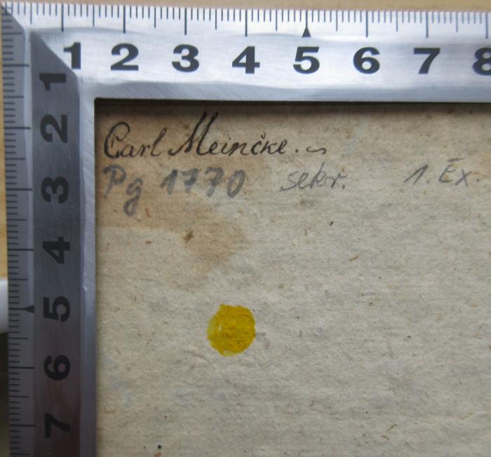 - (Meincke, Carl), Von Hand: Autogramm, Name; 'Carl Meincke. ~'. 