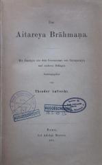 98/2024/41004 : Das Aitareya Brāhmaṇa : mit Auszügen aus dem Commentare von Sāyaṇācārya und anderen Beilagen (1879)