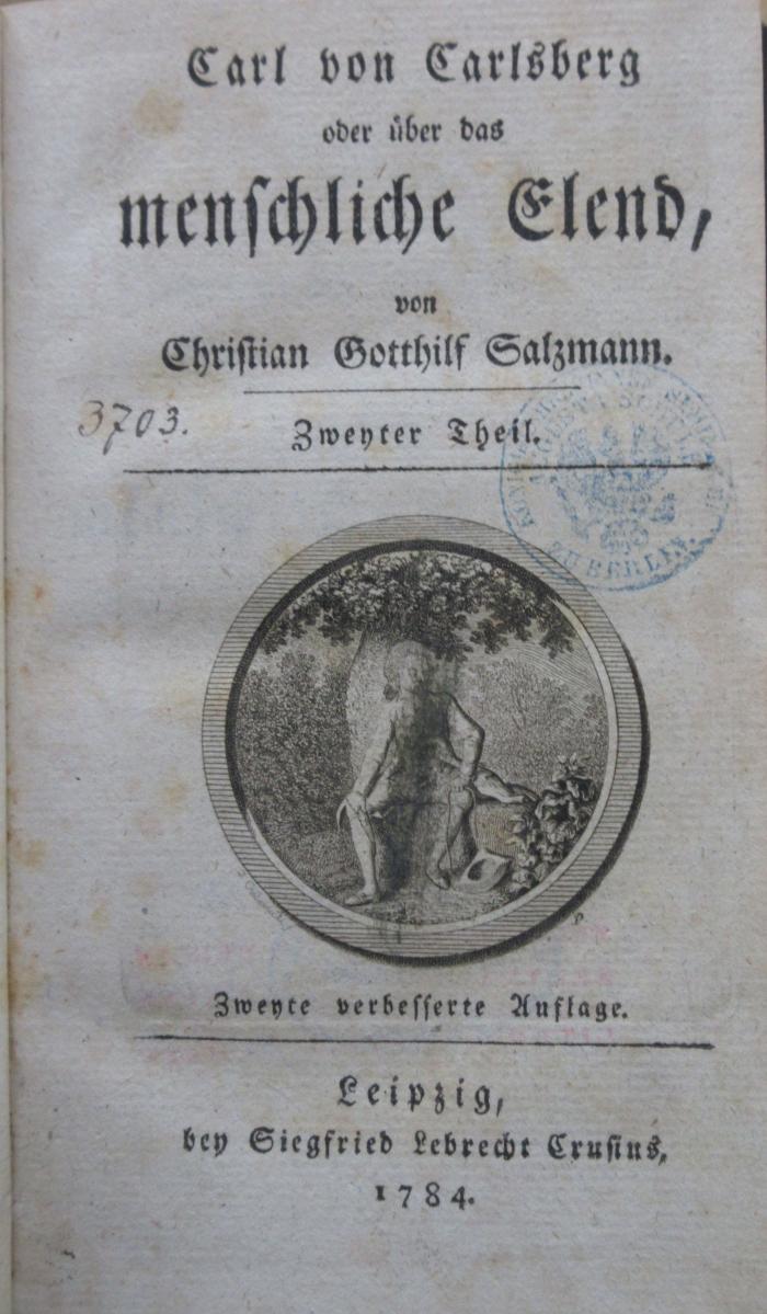 98/2024/41006-2;Td 800.32 (ausgesondert) ; ;: Carl von Carlsberg oder über das menschliche Elend. 2 (1784)