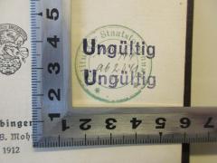 - (Institut für Staatsforschung), Stempel: Name, Nummer; 'Institut für Staatsforschung
1943/44
ab 2341
(G)'. 