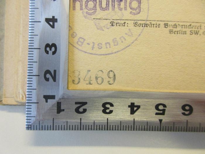 -, Stempel: Nummer; '3469'