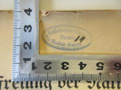 - (Sozialdemokratische Partei Deutschlands (SPD);Sozialdemokratische Partei Baden-Baden), Stempel: Name, Ortsangabe; 'Sozialdemokratische Partei Baden-Baden'.  (Prototyp)