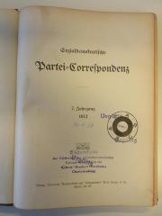 SH 3271-7 : Sozialdemokratische Partei=Correspondenz (1912)