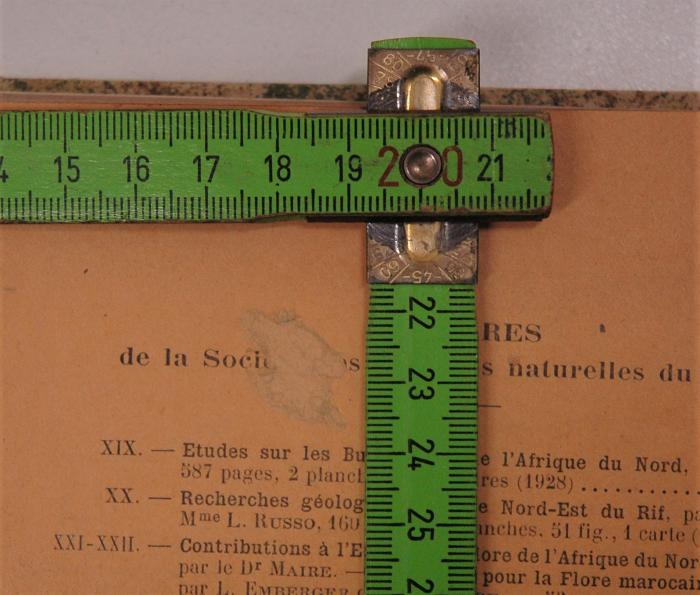 551.5-Rou : Mémoire annuel consacre à la physique du globe et à la météorologie au Maroc (1935);-, Radiert / Rasiert: ; '...'