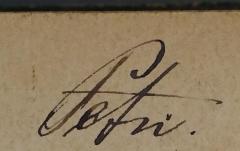 - (Petri, ), Von Hand: Name, Exlibris; 'Petri'. 