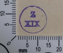 - (Deutsches Reich. Armeekorps (19)), Stempel: Zensurstempel; 'Z XIX'.  (Prototyp)
