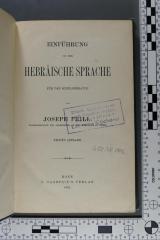 492.48 PRIL : Einführung in die hebräische Sprache : für den Schulgebrauch (1902)