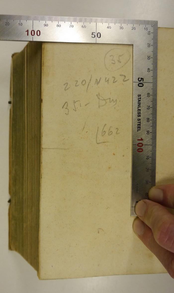Rara M 298 : Philosophia Rationalis Seu Logica Aristotelico-Thomistica, Tam Parva, quàm Magna. 1 (1677);-, Von Hand: Nummer, Signatur, Preis; '35
220/N422
35.- D[...]
/ 622'