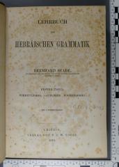492.45 STAD : Lehrbuch der hebräischen Grammatik. 1, Schriftlehre. Lautlehre. Formenlehre (1879)