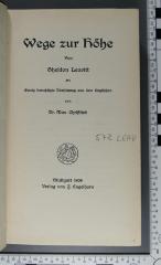 572 LEAV : Wege zur Höhe (1909)