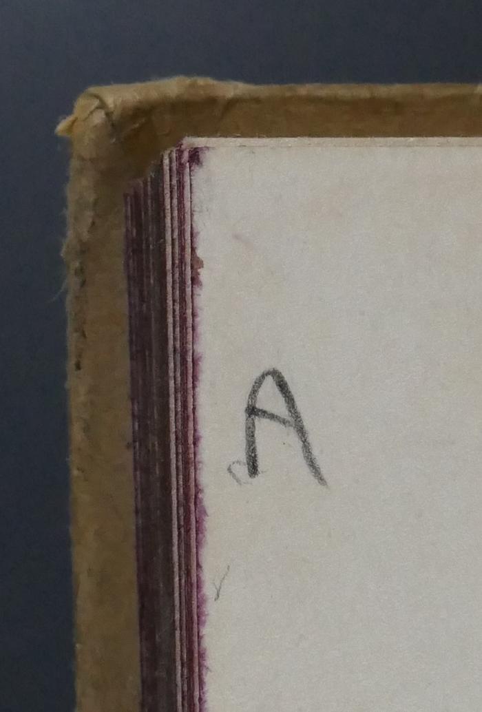 -, Von Hand: ; 'A'