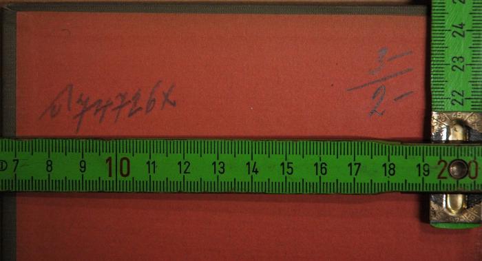 -, Von Hand: ; '0| 74726X          3- / 2-'