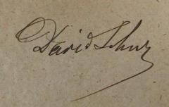 - (Schur, David), Von Hand: Name; 'David Schur'. 
