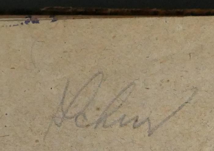 - (Schur, David), Von Hand: Name, Exlibris; 'Schur'. 