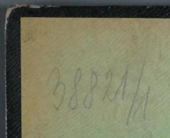 - (Jüdisches Zentralmuseum in Prag;Ältestenrat der Juden in Prag;Pinkas-Synagoge (Prag)), Von Hand: Inventar-/ Zugangsnummer; '38821/1'. 