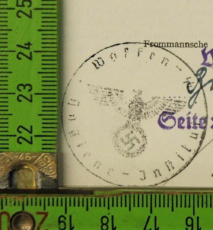 Stempel der Waffen SS - S. 420 mit Maße