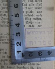 - (Kibbutzim College of Education, Technology and the Arts), Stempel: Berufsangabe/Titel/Branche, Ortsangabe; 'סמ]ינר הקיבוצים]
אורנים
ספריה
'. 