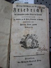  Heilige Pflichten am Grabe Friedrichs des unvergeßlich großen Königs von Preußen : der Gemeine zu S. Maria Magdalena in Breslau (1786)