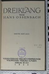 832.912 OSSE  : Dreiklang (1922)