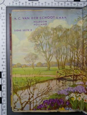 - (Van der Schoot G.m.b.H.), Papier: Buchbinder; 'A. C. van der Schoot G.m.b.H. 
Hillegom 
Holland 
Siehe Seite 9

[A.C. van der Schoot G.m.b.H. 
[H]illegom
[H]olland
[G]egründet 1830'. 