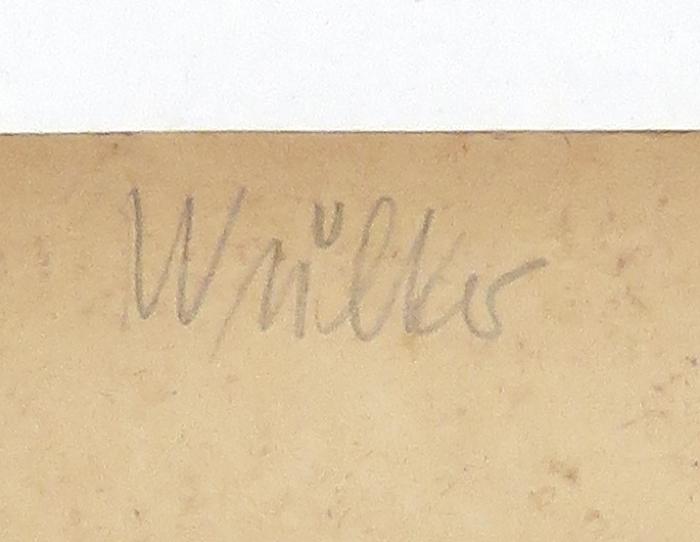 - (Wülker, Ludwig), Von Hand: Name; 'Wülker'.  (Prototyp)