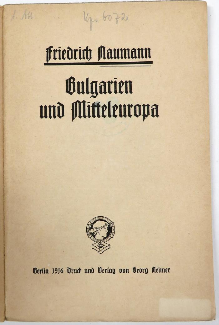 Kps 6072 : Bulgarien und Mitteleuropa (1916)