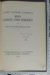 922.968 POPP 1 : Mein Leben und Wirken : eine Selbstdarstellung (1924)