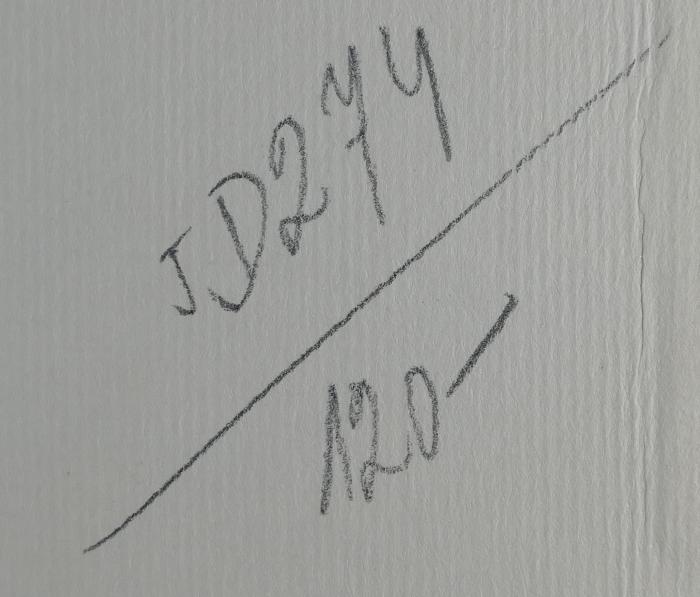 -, Von Hand: Buchhändler, Preis; 'JD 274 / 120-'