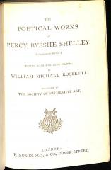 2/1758 : The Poetical Works of Percy Bysshe Shelley. ([ca. 1875])